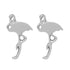 Stud Flamingo Earrings - Silver - Final Sale